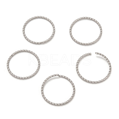Non-Tarnish 304 Stainless Steel Open Jump Rings STAS-L256-008P-1