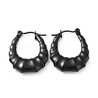 Ion Plating(IP) 304 Stainless Steel Teardrop Hoop Earrings for Women EJEW-G293-12EB-1