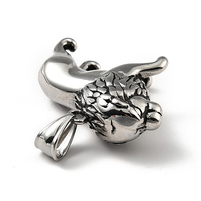 304 Stainless Steel Pendants STAS-E058-18AS-1