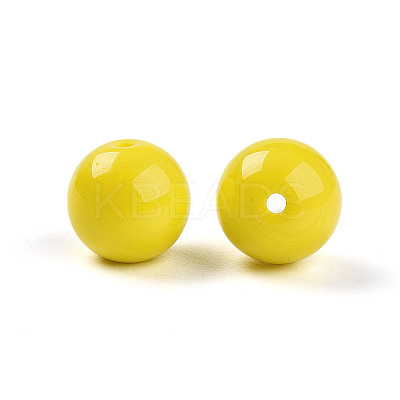 Opaque Solid Color Glass Beads GLAA-N007-10mm-A02-1