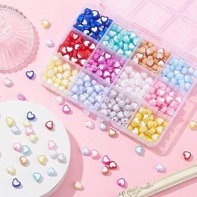 420Pcs 12 Colors Transparent Acrylic Beads TACR-CJ0001-64-1