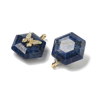 Dyed Natural Lapis Lazuli Faceted Pendants G-P585-01G-07-1