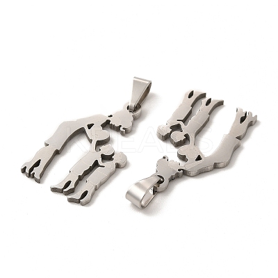 Non-Tarnish Mother's Day/Teachers' Day 201 Stainless Steel Pendants STAS-K251-013-1