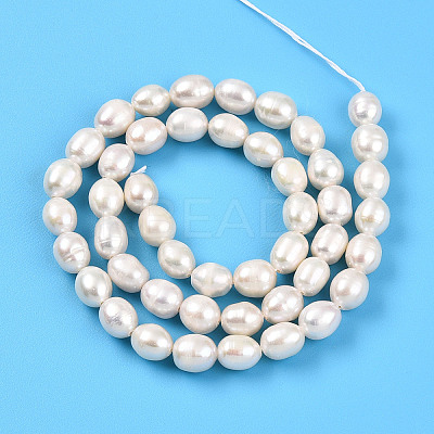Natural Cultured Freshwater Pearl Beads Strands PEAR-N012-06Y-01-1