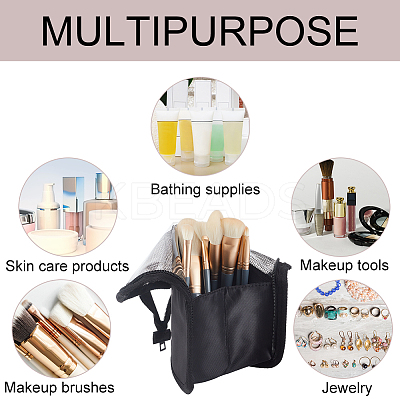 Portable Nylon & PVC Laser Transparent Cosmetic Storage Bags ABAG-WH0035-032B-1