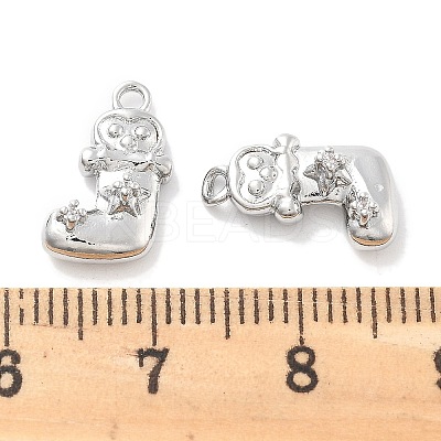 Brass Micro Pave Cubic Zirconia Charms KK-M102-01P-1