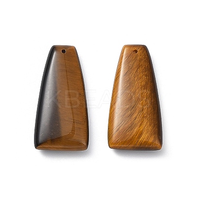 Natural Tiger Eye Pendants G-E596-01B-1
