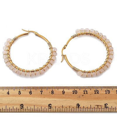 Beaded Hoop Earrings EJEW-JE03830-03-1