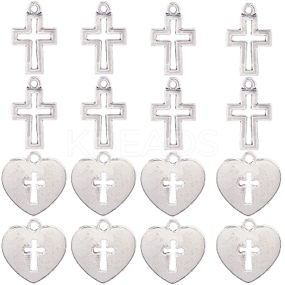 100Pcs 2 Styles Tibetan Style Alloy Pendants FIND-SC0006-65-1