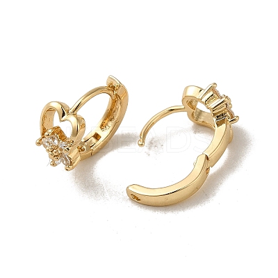 KC Gold Plated Brass Micro Pave Cubic Zirconia Hoop Earring EJEW-L271-01KCG-13-1