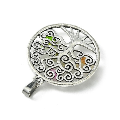 Antique Silver Tone Alloy Pendants PALLOY-JF02361-02-1