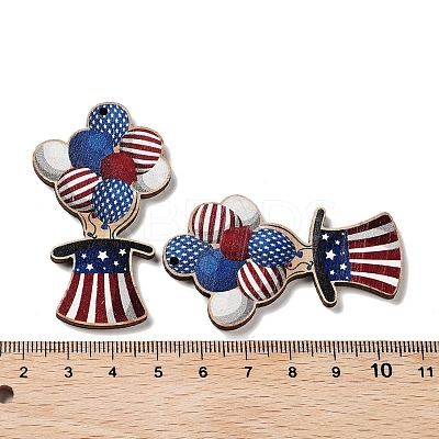 Spray Painted Wood Big Pendants WOOD-D028-01S-1