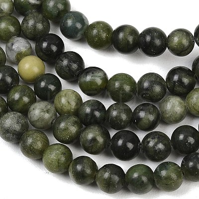 Natural Chinese Jade Beads Strands G-F363-6mm-1
