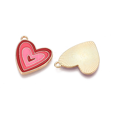 Rack Plating Alloy Enamel Pendants ENAM-N056-432B-1