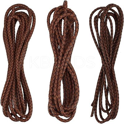 7.5M 3 Styles Round Braided Leather Cord OCOR-AR0001-68-1