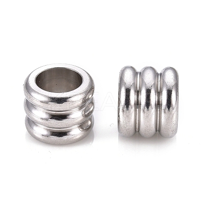Tarnish Resistant 201 Stainless Steel European Beads LS-STAS-F250-05P-1