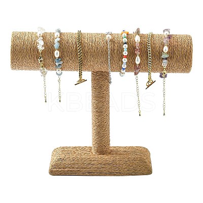 T Bar Straw Rope Bracelet/Bangle Display Stands BDIS-N019-03-1