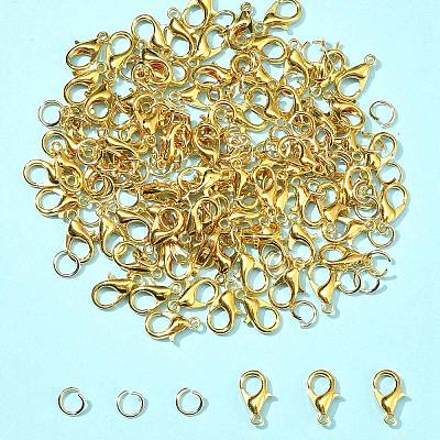 Zinc Alloy Lobster Claw Clasps FIND-FS0002-40G-1