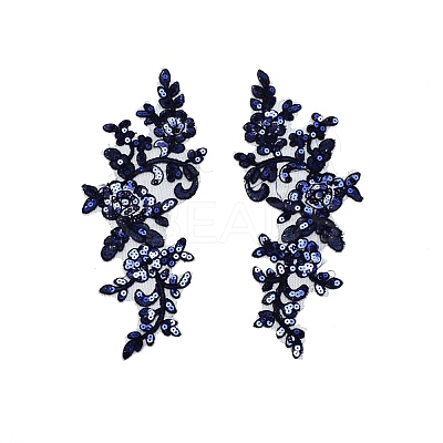 Leaves Polyester Embroidery Ornaments Accessories DIY-WH0281-11D-1