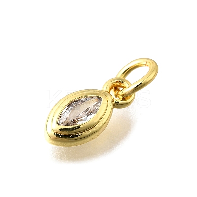 Brass Micro Pave Cubic Zirconia Pendants KK-Z102-06G-01-1