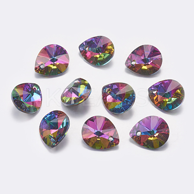 Faceted K9 Glass Rhinestone Charms RGLA-F053-A-001VO-1