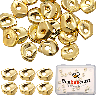 40Pcs Brass Spacer Beads KK-BBC0014-48G-1