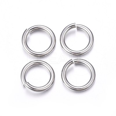 Tarnish Resistant 304 Stainless Steel Open Jump Rings X-STAS-F174-12P-1