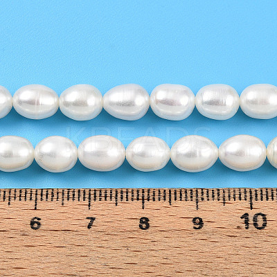 Natural Cultured Freshwater Pearl Beads Strands PEAR-N012-07X-01-1