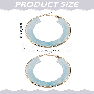 1 Pair Stylish Stainless Steel Fever Hoop Earrings EJEW-LP0011-05B-1