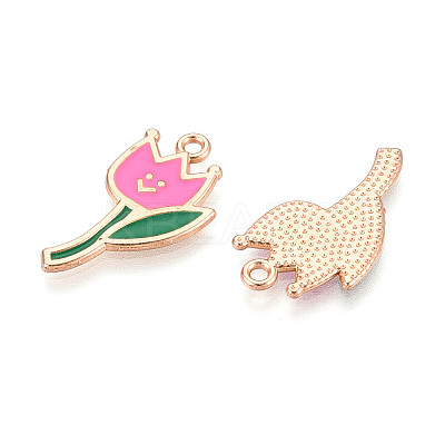 Alloy and Enamel Pendants ENAM-T021-34B-G-1