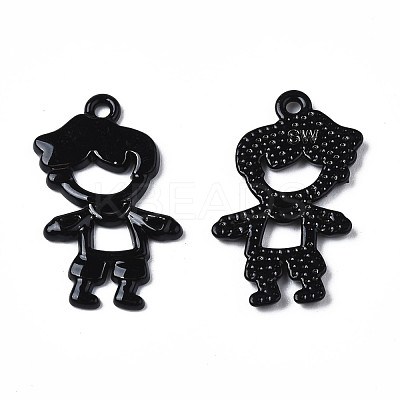 Spray Painted Alloy Pendants PALLOY-T077-165-1