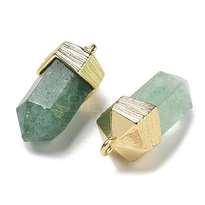 Natural Green Strawberry Quartz Faceted Pendants G-G181-03G-05-1