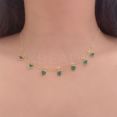 Brass with Cubic Zirconia Pendant Necklaces FS-WGB563A-01-1