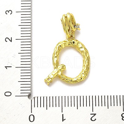 Rack Plating Brass Micro Pave Cubic Zirconia European Dangle Charms KK-L210-015G-Q-1