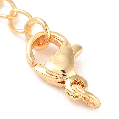 Brass with Cubic Zirconia Chain Extender KK-B102-41G-1