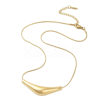 304 Stainless Steel Arc-shaped Pendant Necklaces for Women LS-NJEW-A049-01G-1