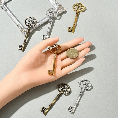 6Pcs 3 Colors Tibetan Style Zinc Alloy Big Pendants FIND-FS0002-55-1