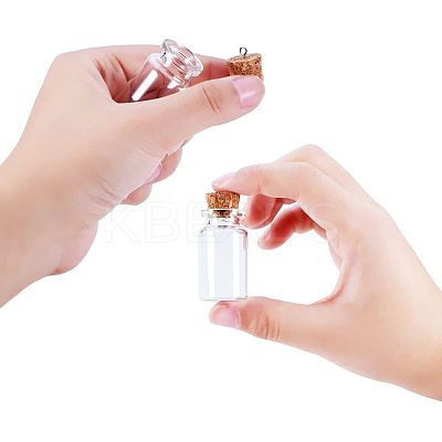 Glass Jar Glass Wishing Bottles AJEW-PH0015-01-1