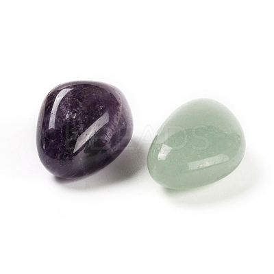 78Pcs 5 Style Natural Amethys & Rose Quartz & Green Aventurine & Botswana Agate & Dendritic Agate Beads G-LS0001-06-1