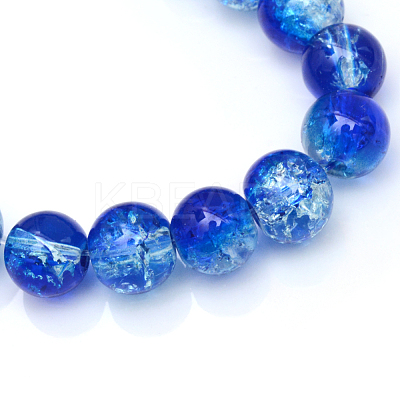 Baking Paint Crackle Glass Bead Strands CCG-S001-4mm-16-1