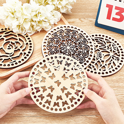 Wooden Basket Bottoms WOOD-GA0001-12-1