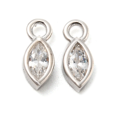 Real Platinum Plated Rhodium Plated 925 Sterling Silver Charms STER-K176-03B-P-1