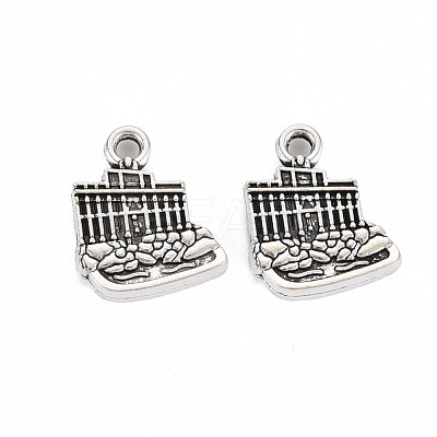 Tibetan Style Alloy Charms TIBEP-N011-016-1