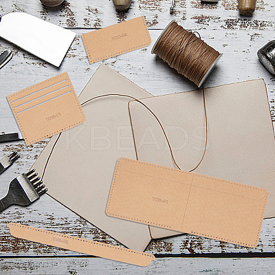 13Pcs 13 Style Acrylic Template for Money Clip Wallet Making DIY-WH0308-528-1