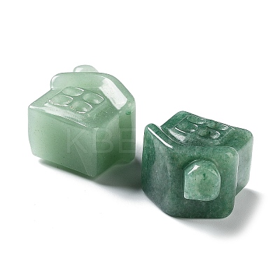 Natural Green Aventurine Carved Healing House Figurines DJEW-P015-01C-1