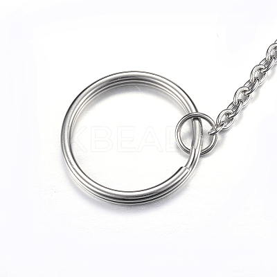 Tarnish Resistant 304 Stainless Steel Split Key Rings LS-STAS-G085-06-1