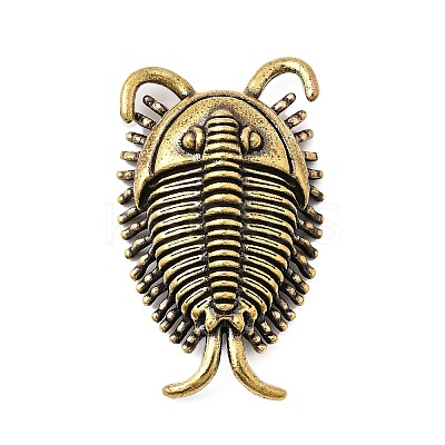 Brass Trilobite Miniature Figurines Statues for Home Office Desktop Ornament KK-S335-03AB-A-1