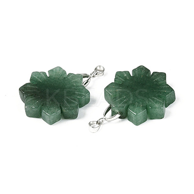 Natural Green Aventurine Pendants G-T144-12H-1