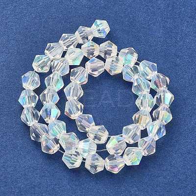Handmade Glass Faceted Bicone Beads LS-GB6mmC28-AB-1