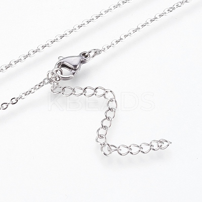 304 Stainless Steel Pendant  Necklaces NJEW-P224-16-1